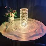 USB Rechargeable RGB 16 Color Crystal Rose Diamond Table Lamp Acrylic Table Lamp - Image 3